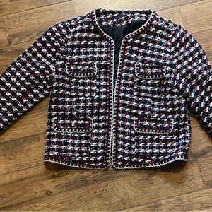 Zara tweed cropped blazer